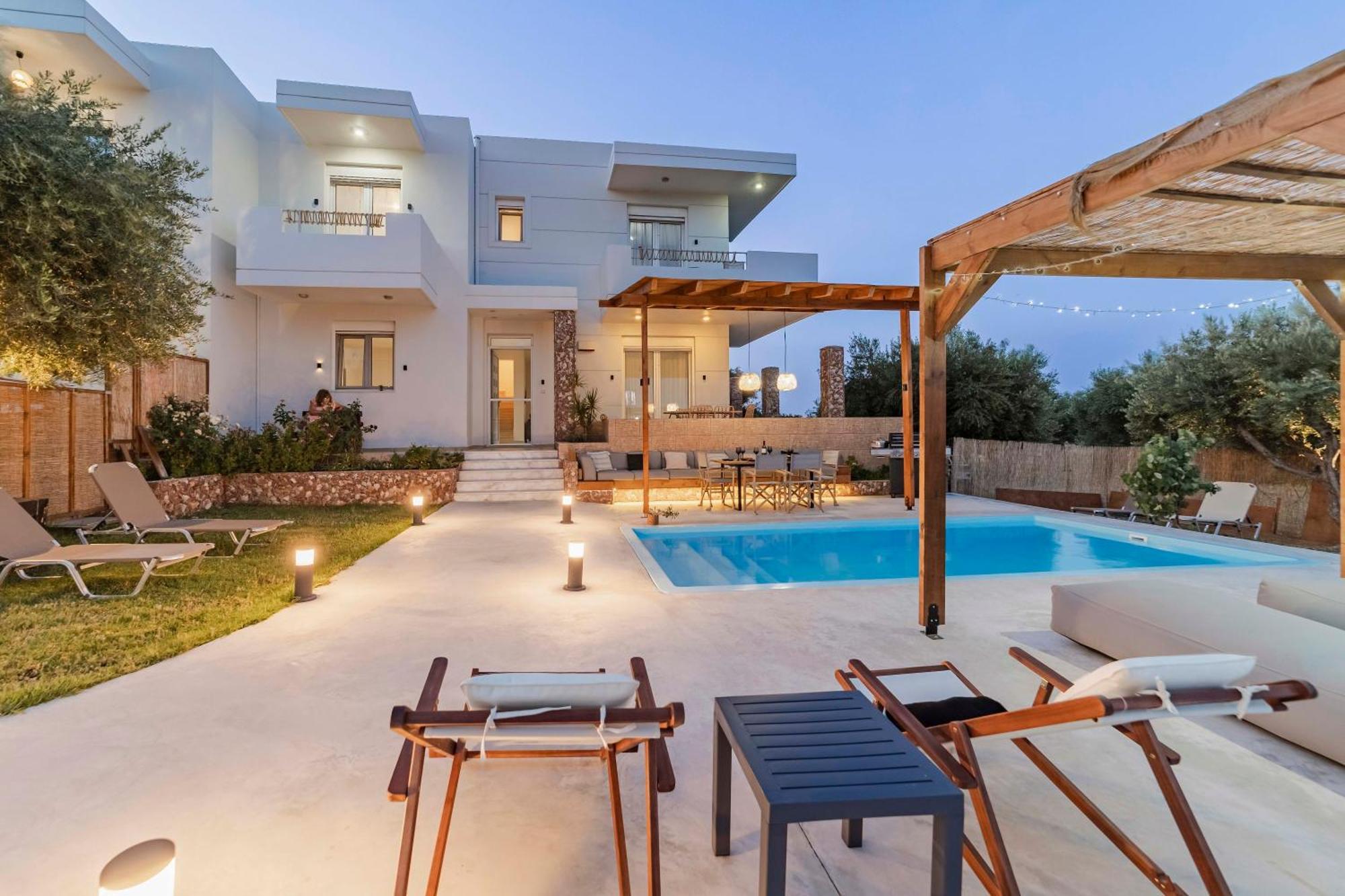 Villa Tranquility Psinthos Bagian luar foto