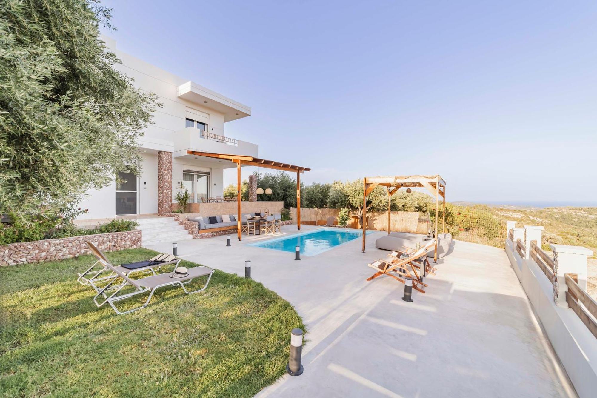 Villa Tranquility Psinthos Bagian luar foto