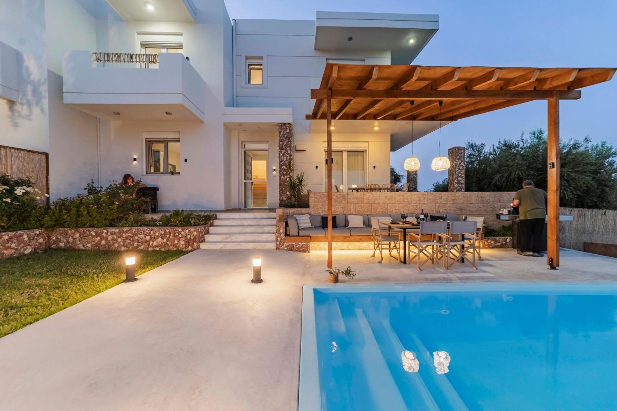 Villa Tranquility Psinthos Bagian luar foto