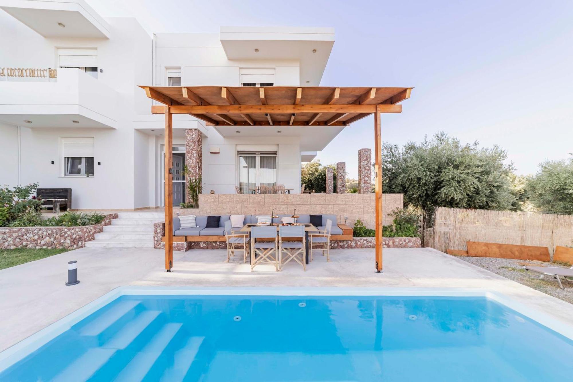 Villa Tranquility Psinthos Bagian luar foto