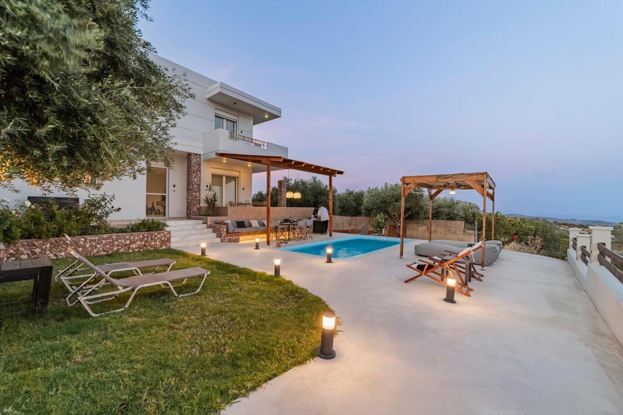 Villa Tranquility Psinthos Bagian luar foto
