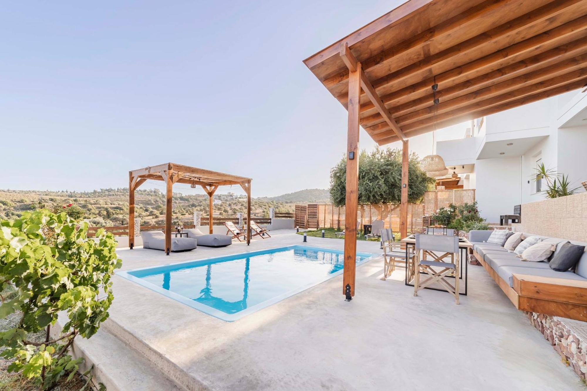 Villa Tranquility Psinthos Bagian luar foto