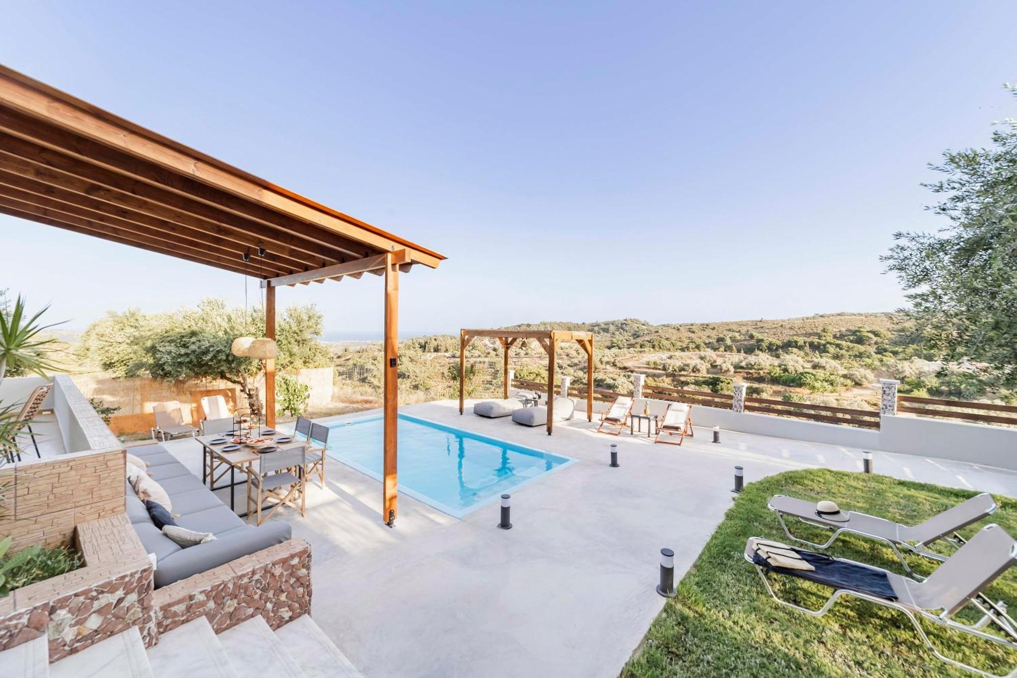 Villa Tranquility Psinthos Bagian luar foto