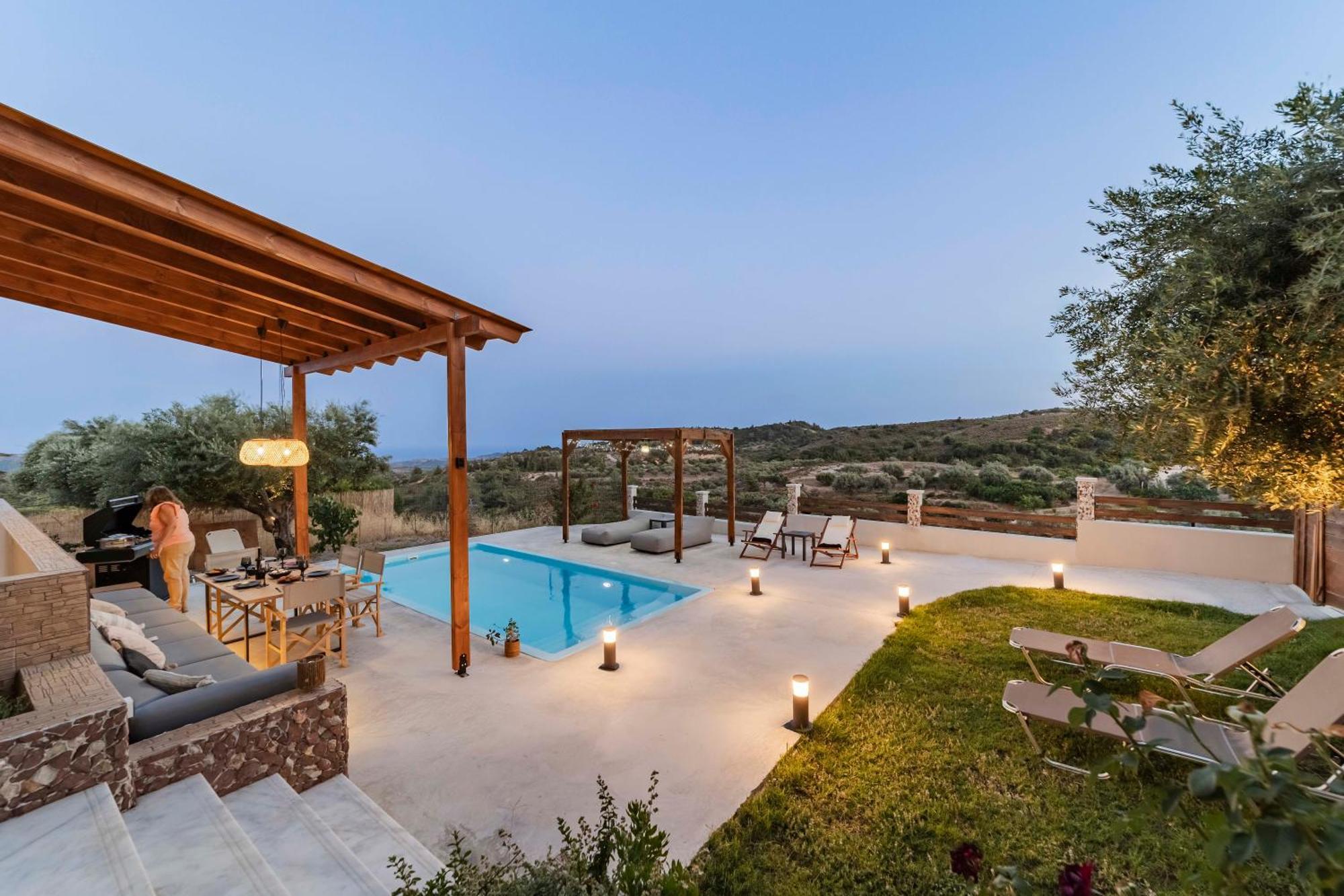 Villa Tranquility Psinthos Bagian luar foto